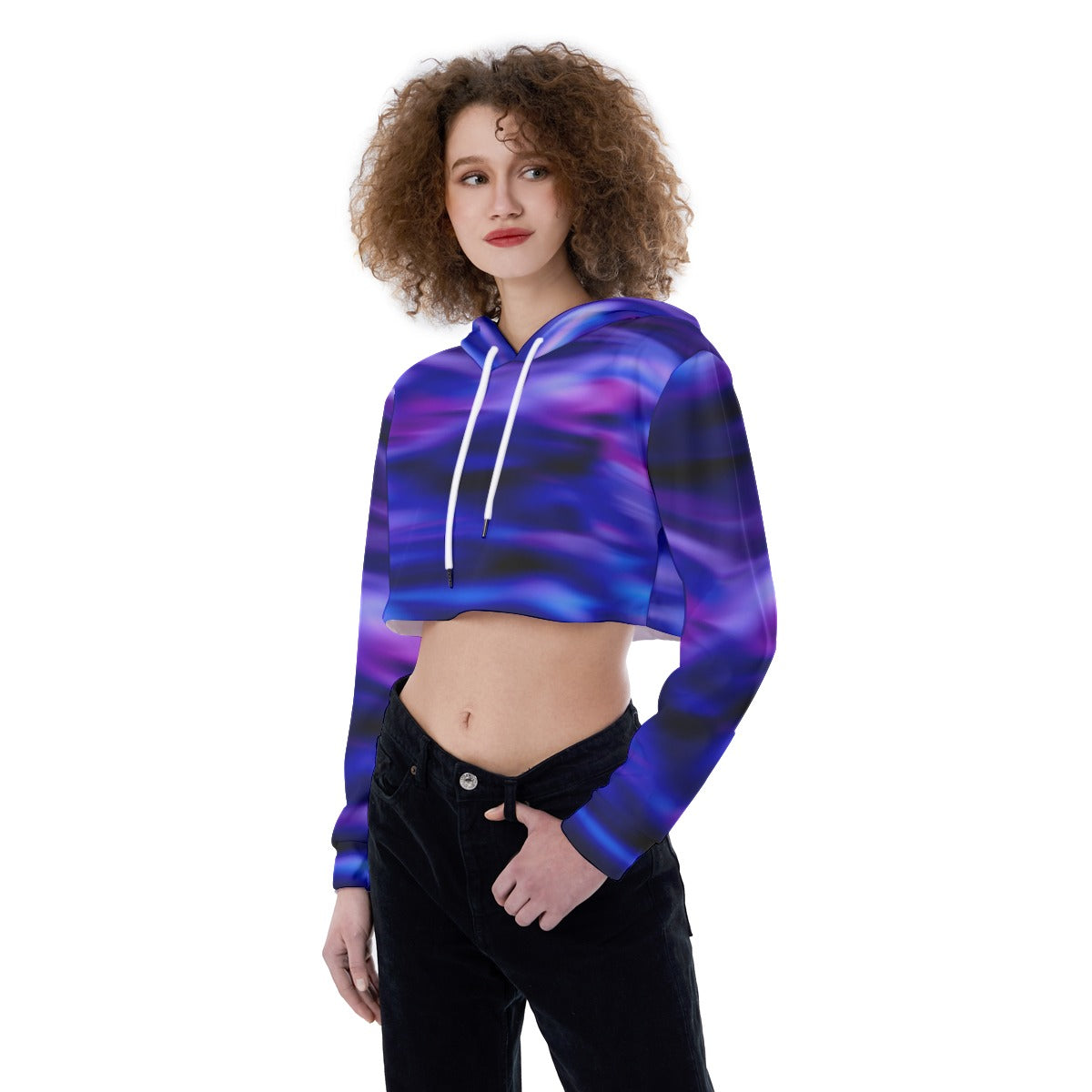 All-Over Print Women's Crop Top Hoodie