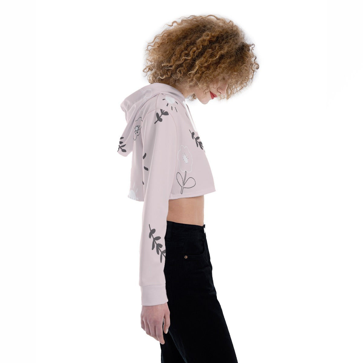 All-Over Print Women's Crop Top Hoodie