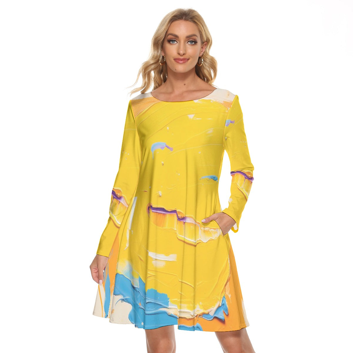 All-Over Print Women's Crew Neck Dress