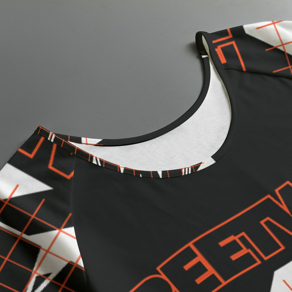 All-Over Print Women's Round Neck T-shirt With Raglan Sleeve