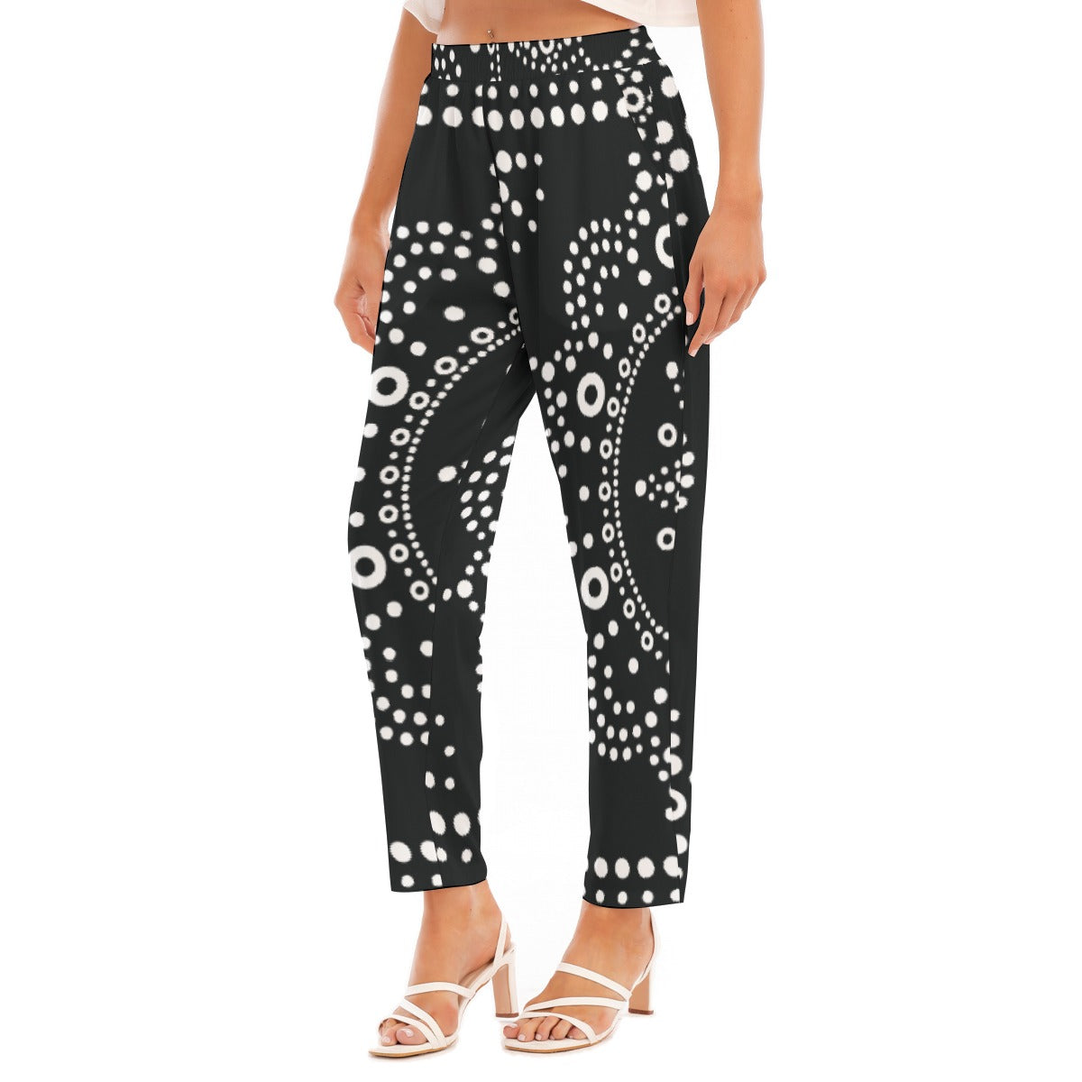 All-Over Print Women's Loose Straight-leg Pants