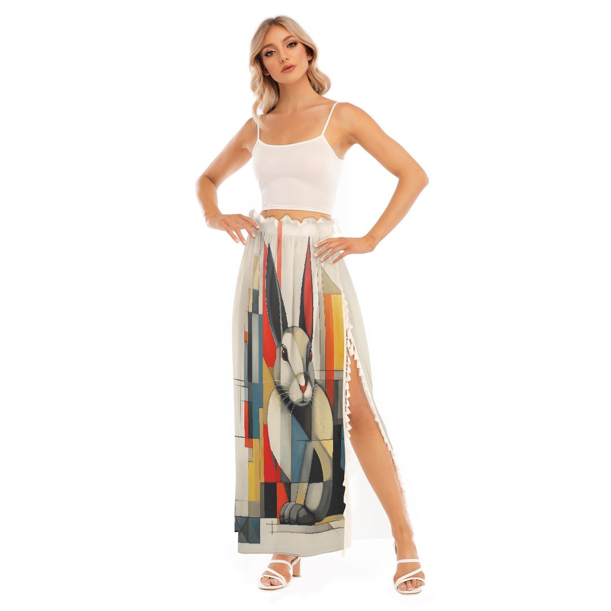 All-Over Print Women's Side Split Skirt