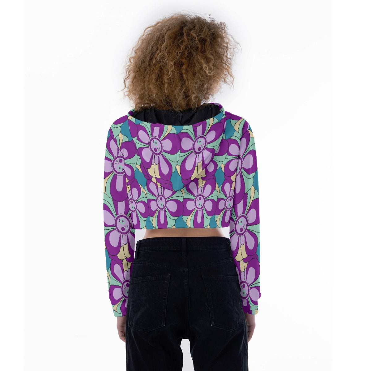 All-Over Print Women's Crop Top Hoodie