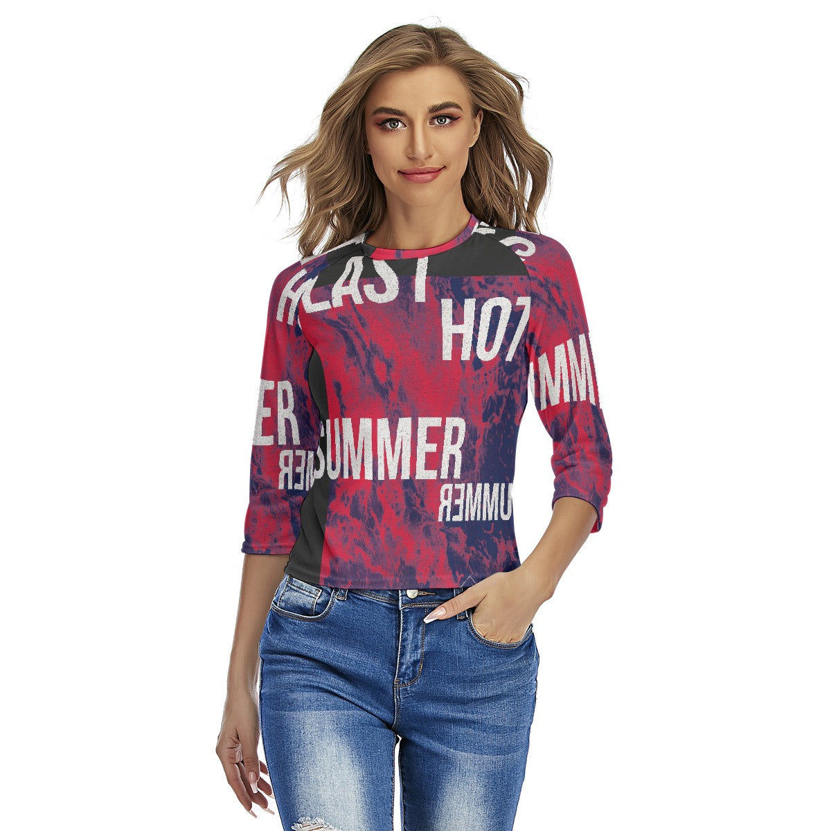 All-Over Print Women's Raglan Sleeves T-shirts