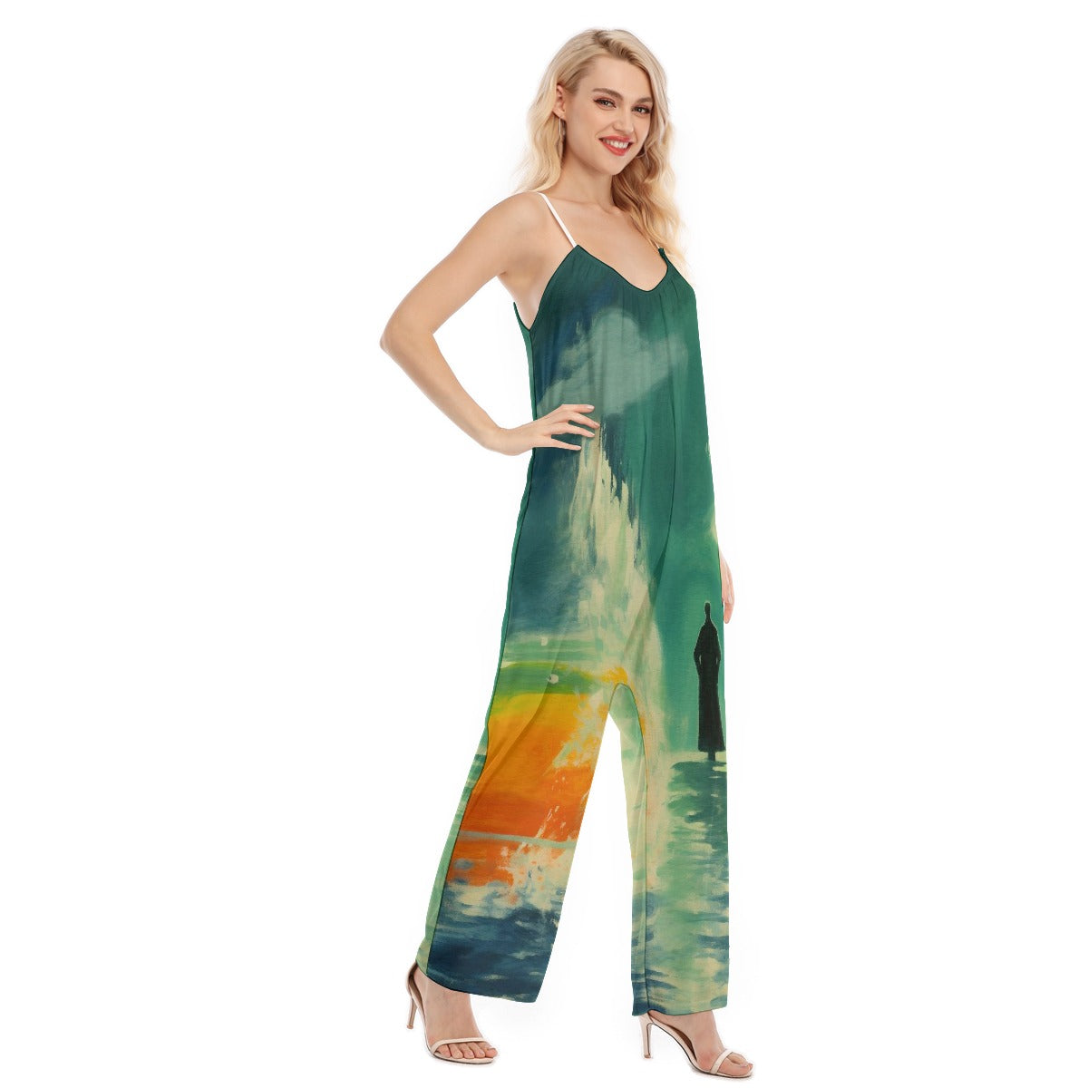 All-Over Print Women's Loose Cami Jumpsuit
