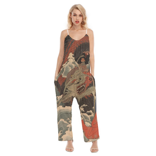 All-Over Print Women's Loose Cami Jumpsuit