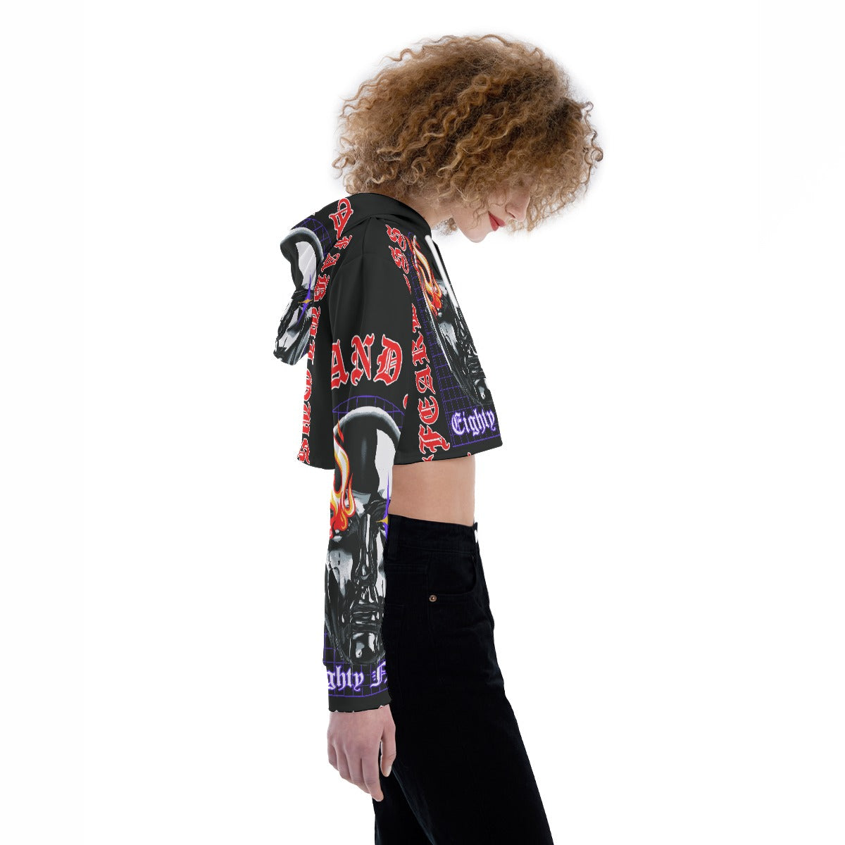 All-Over Print Women's Crop Top Hoodie