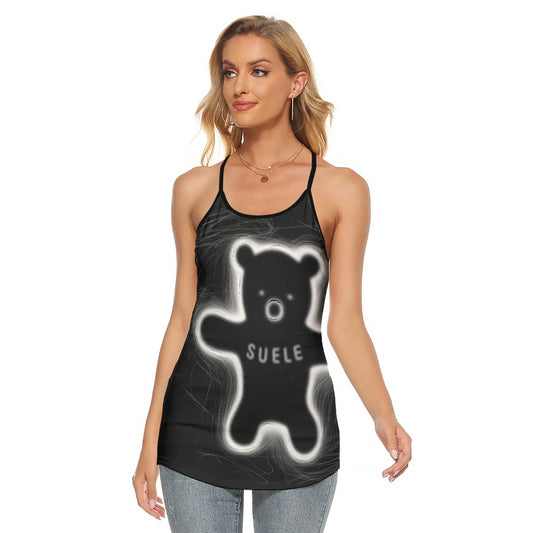 All-Over Print Women's Criss-Cross Open Back Tank Top