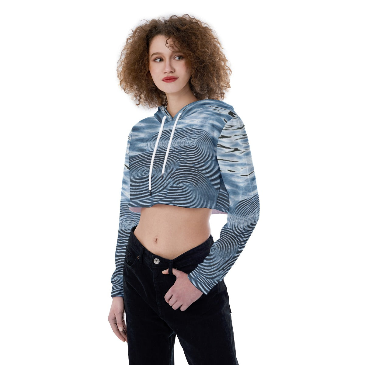 All-Over Print Women's Crop Top Hoodie