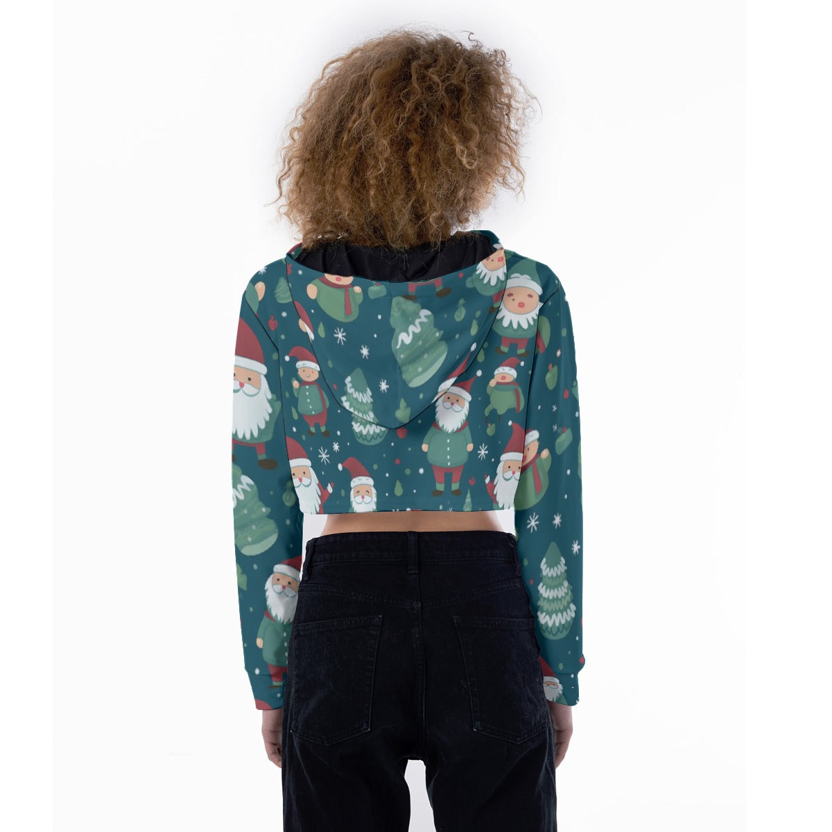 All-Over Print Women's Crop Top Hoodie