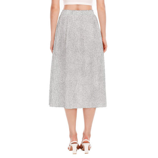 All-Over Print Women's Long Section Chiffon Skirt