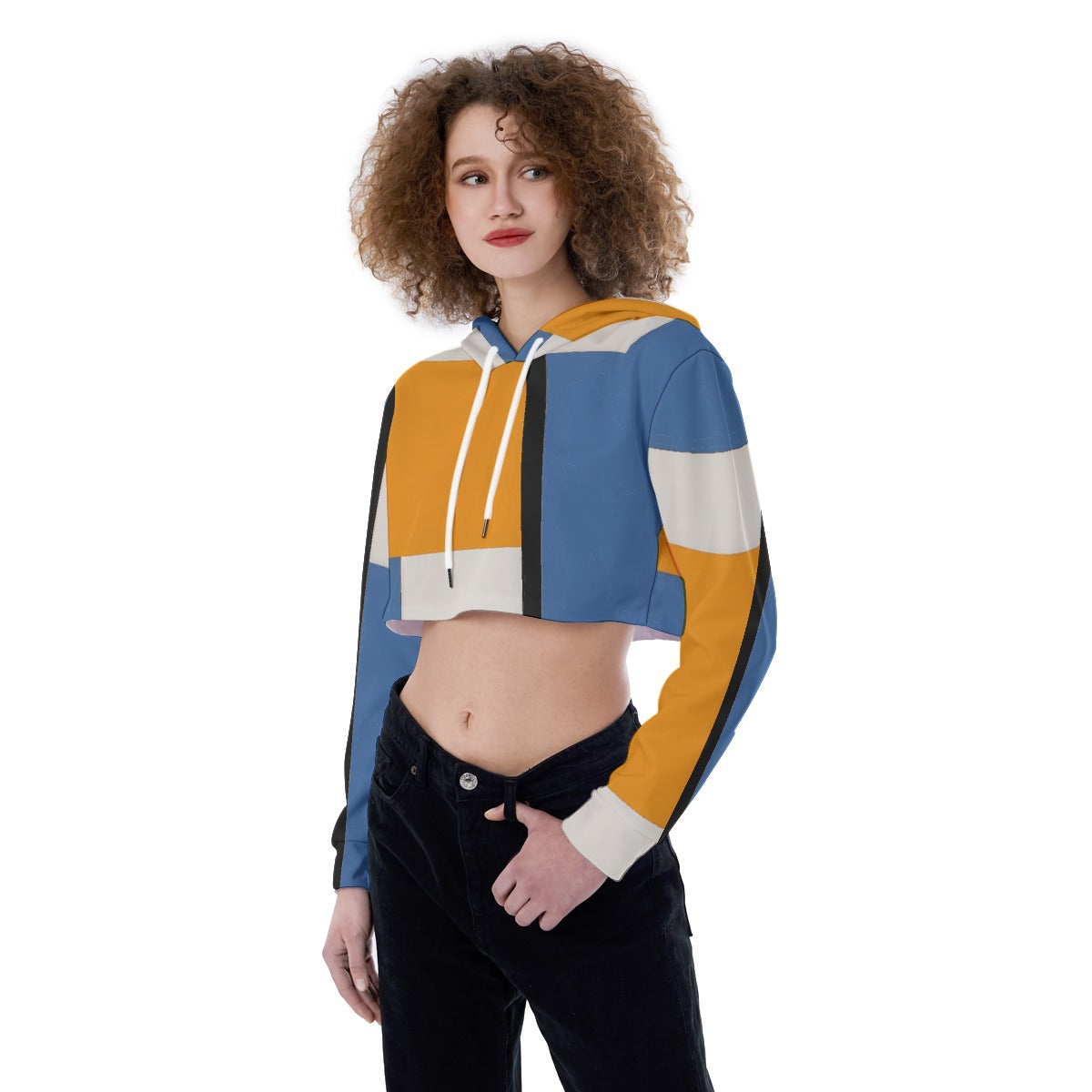 All-Over Print Women's Crop Top Hoodie