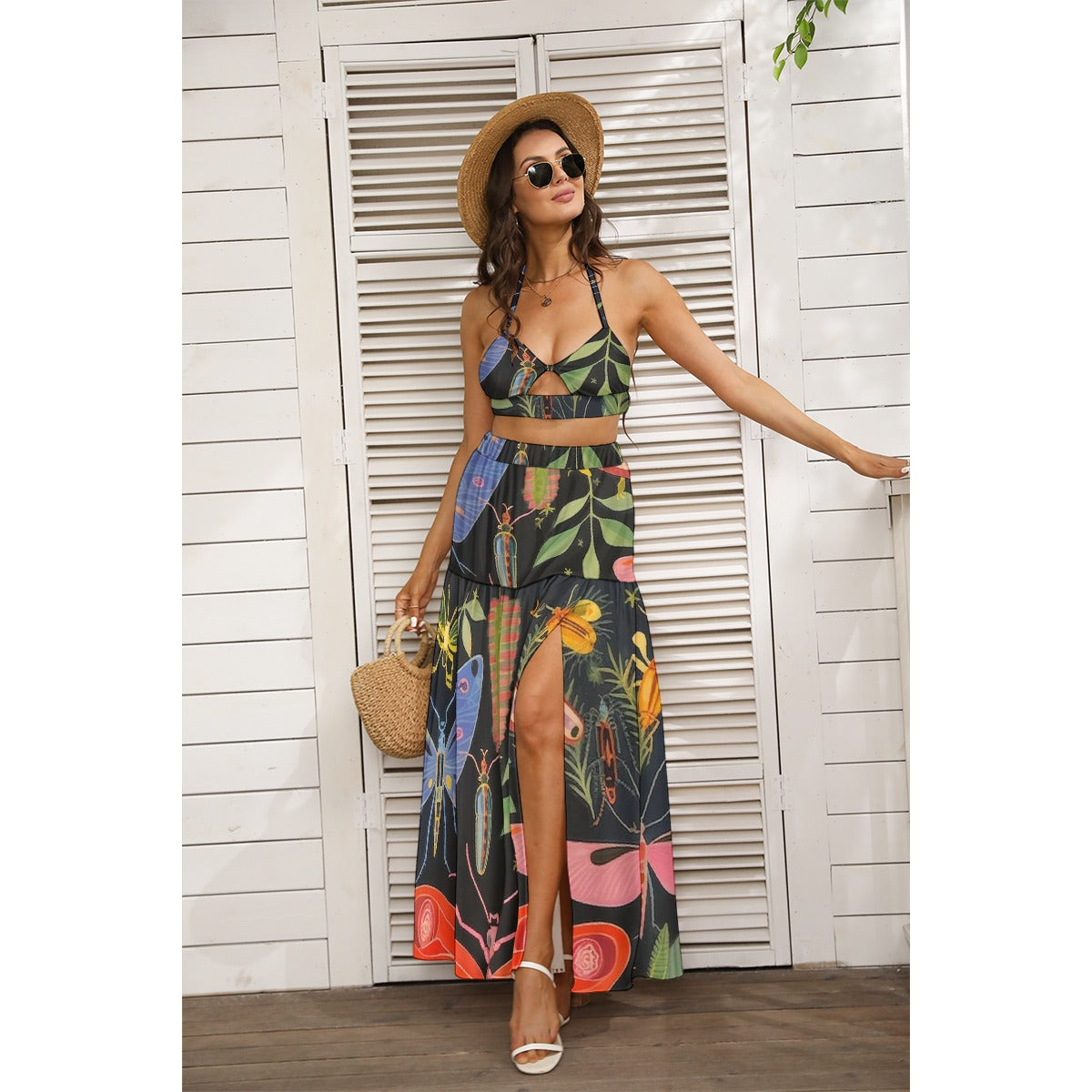All-Over Print Women's Tie Back Wrap Dress