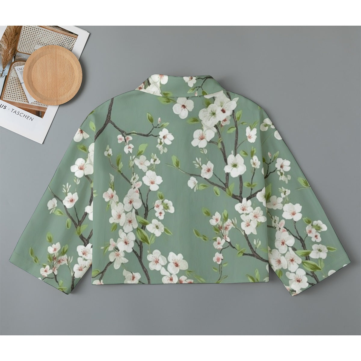 All-Over Print Women's Cropped Jacket | 245GSM Cotton