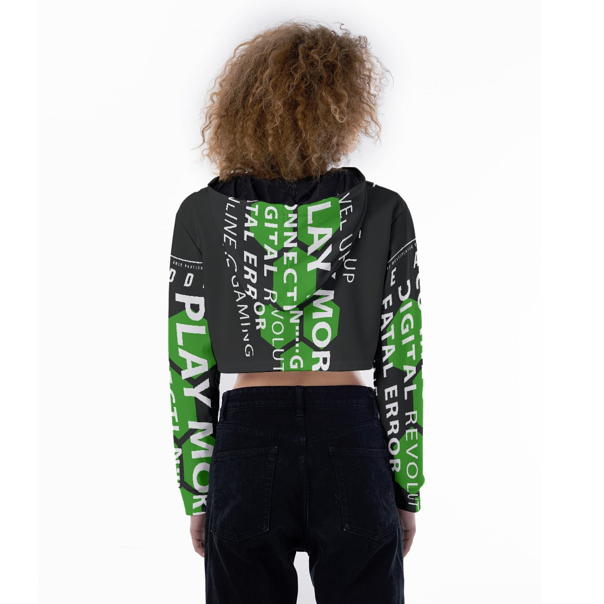All-Over Print Women's Crop Top Hoodie