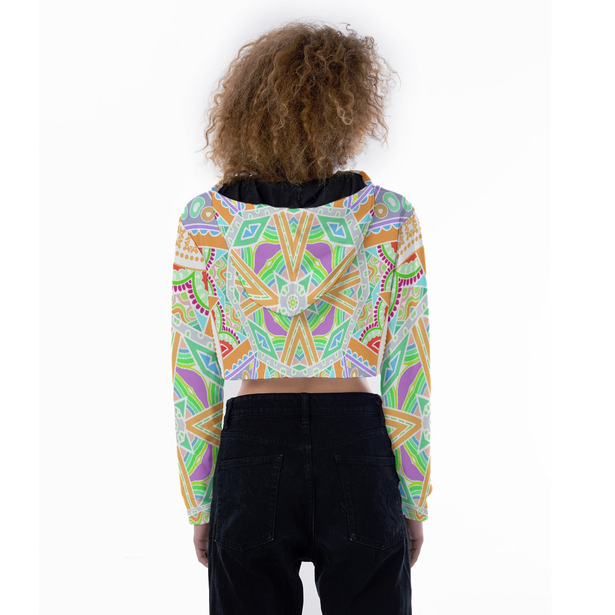 All-Over Print Women's Crop Top Hoodie