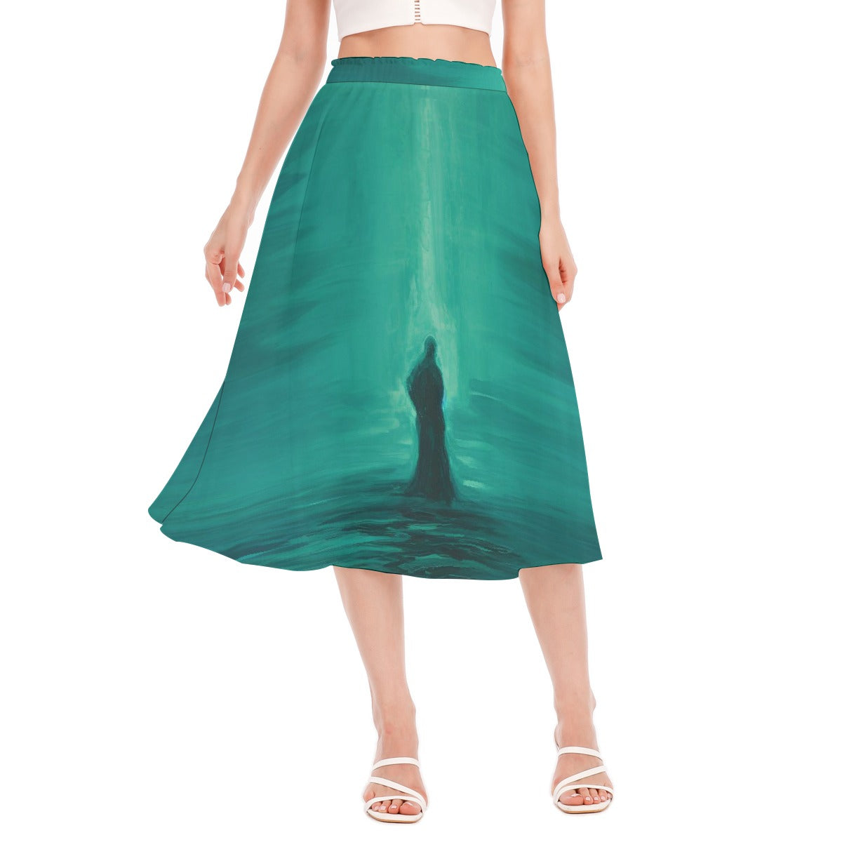 All-Over Print Women's Long Section Chiffon Skirt
