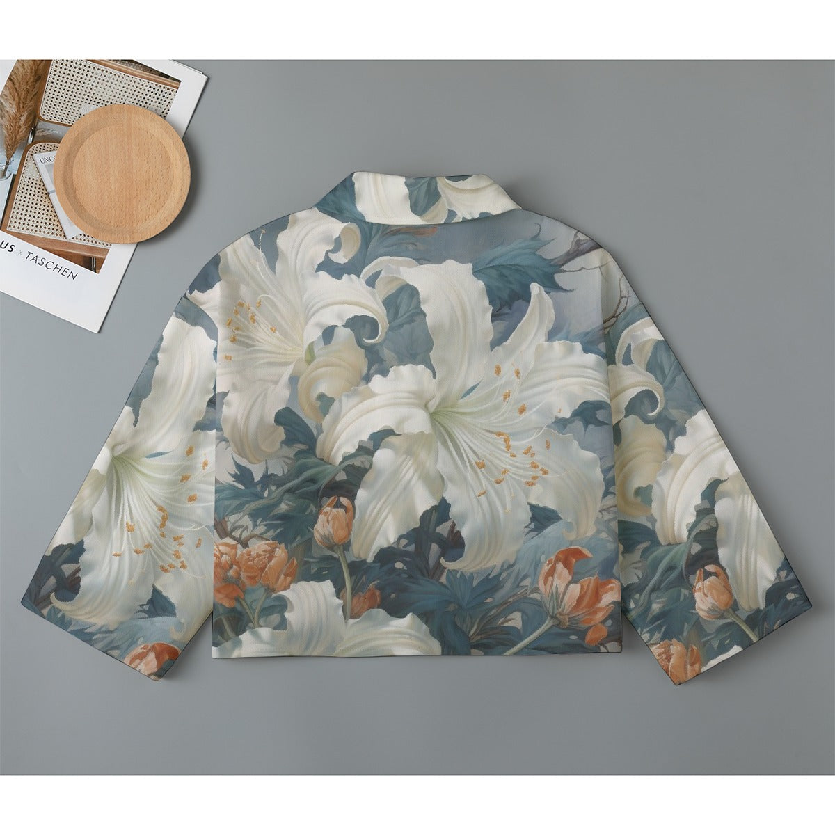 All-Over Print Women's Cropped Jacket | 245GSM Cotton