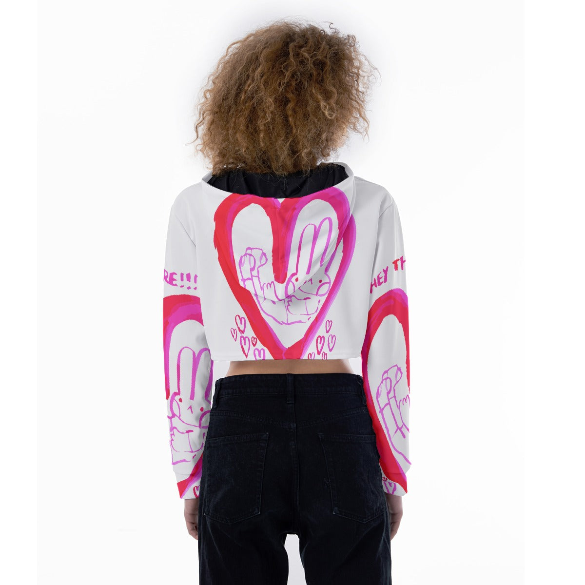 All-Over Print Women's Crop Top Hoodie