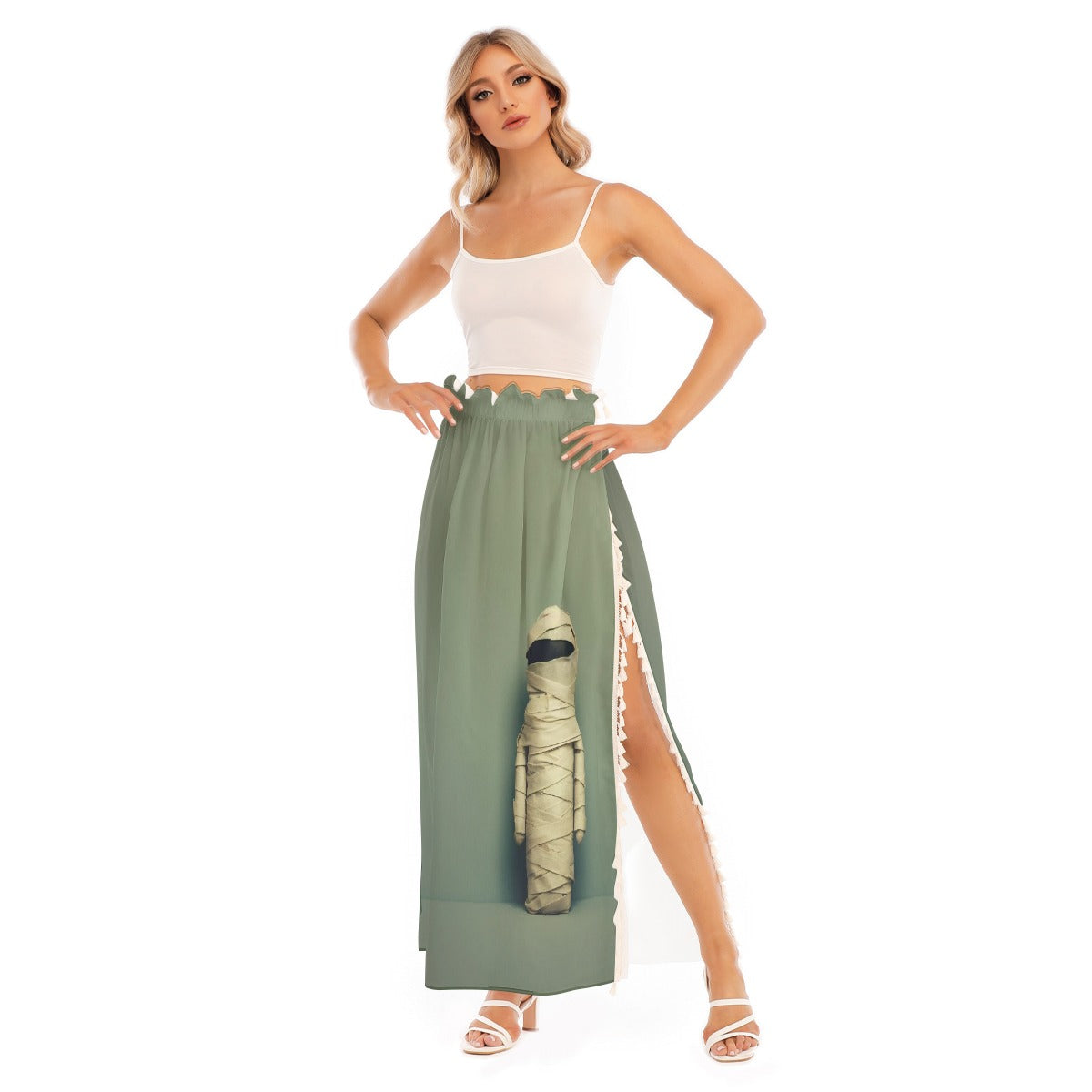 All-Over Print Women's Side Split Skirt