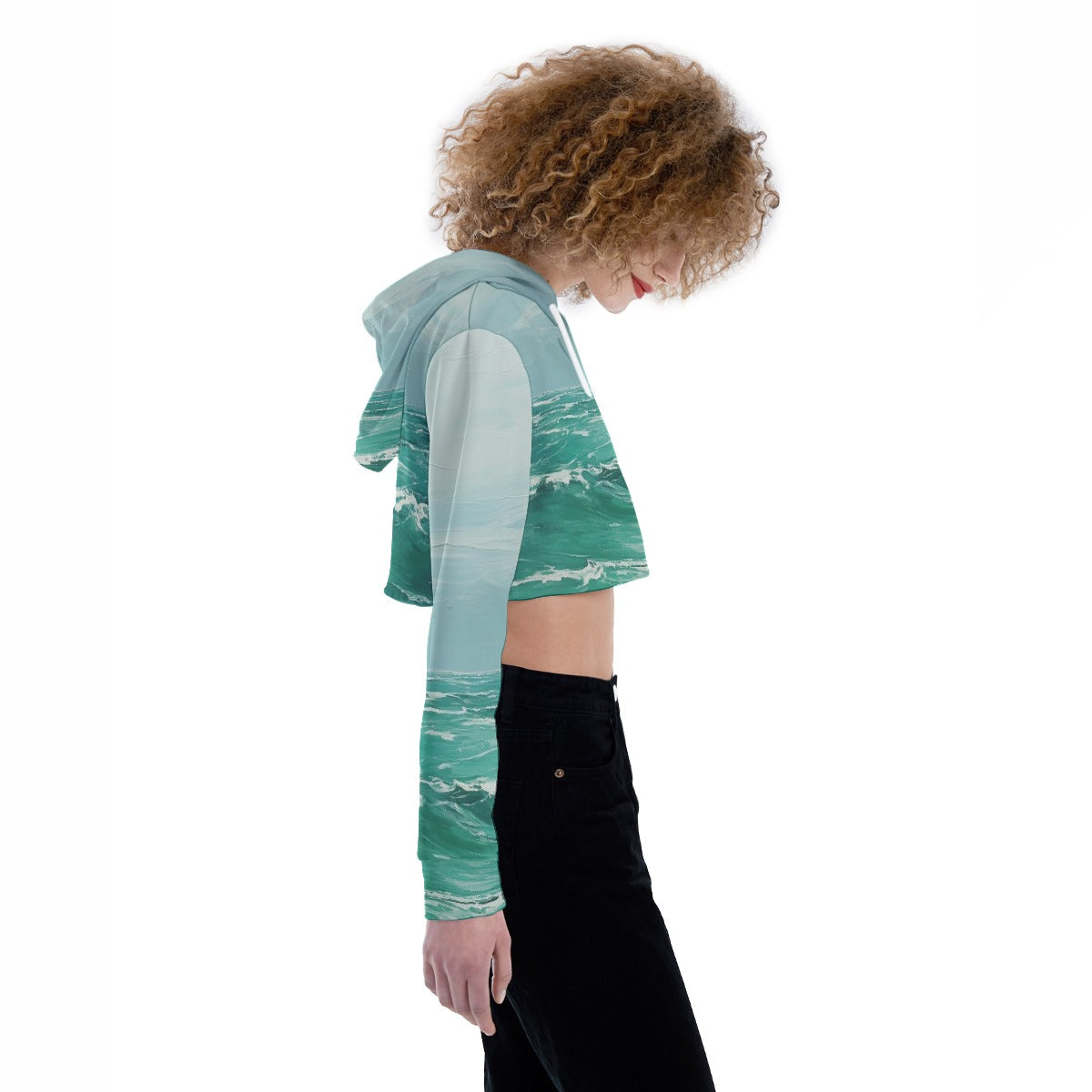 All-Over Print Women's Crop Top Hoodie