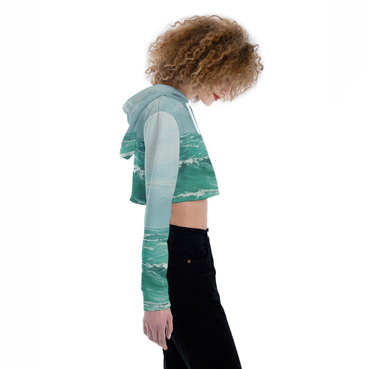 All-Over Print Women's Crop Top Hoodie