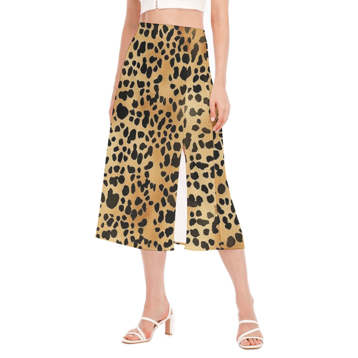 All-Over Print Women's High Slit Long Skirt