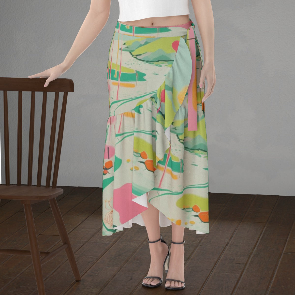 All-Over Print Women's Wrap Skirt
