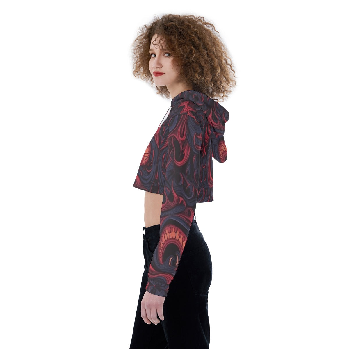 All-Over Print Women's Crop Top Hoodie