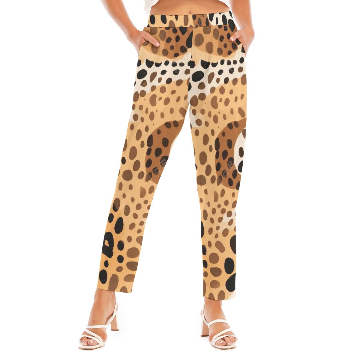 All-Over Print Women's Loose Straight-leg Pants