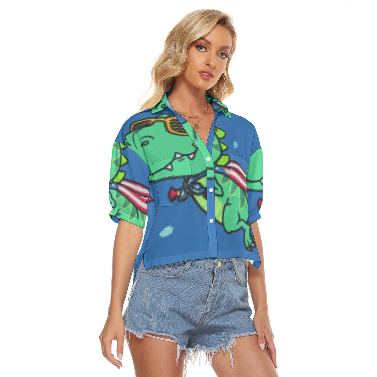 All-Over Print Women's V-neck Shirts