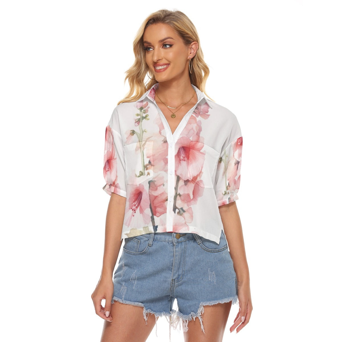 All-Over Print Women's V-neck Shirts