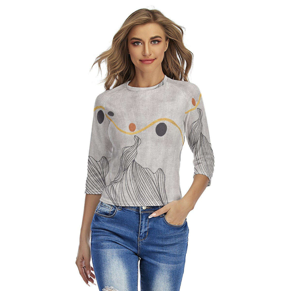 All-Over Print Women's Raglan Sleeves T-shirts