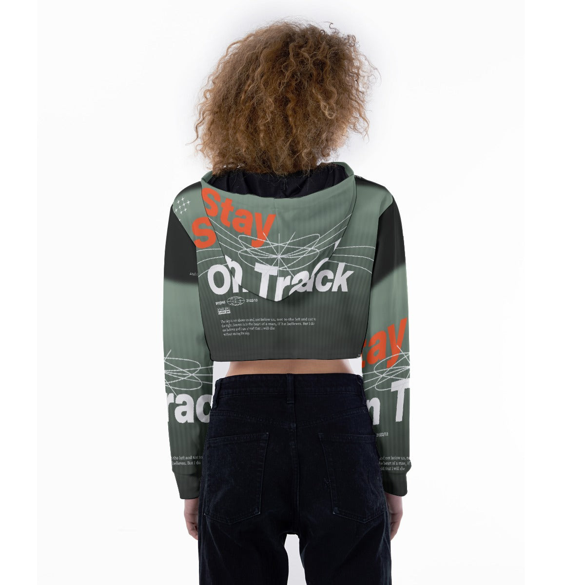 All-Over Print Women's Crop Top Hoodie