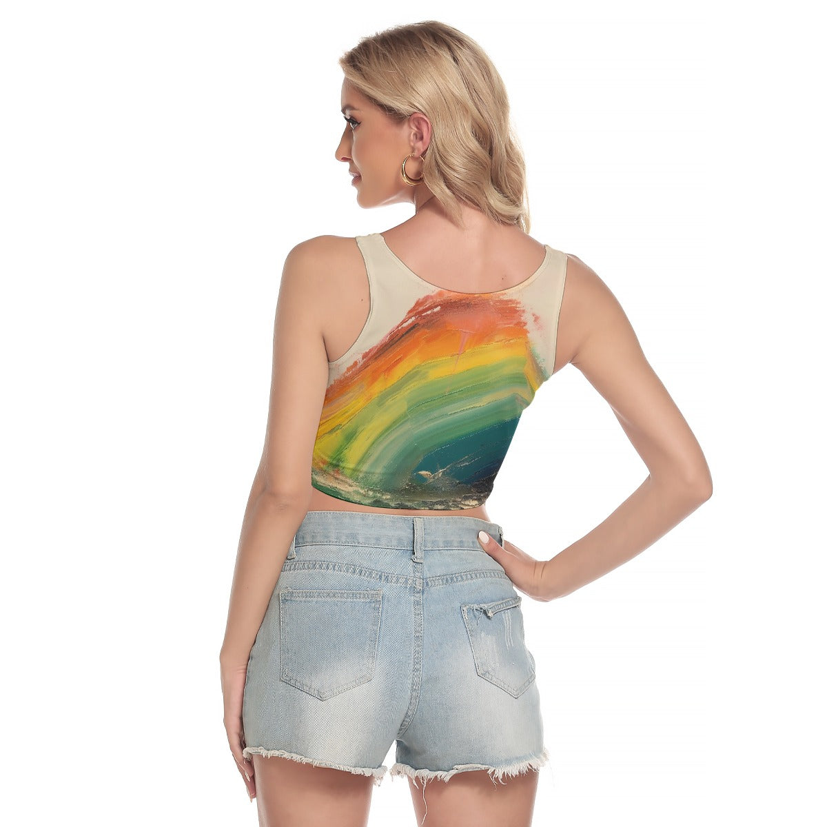 All-Over Print Women's Sport Crop Tank Top