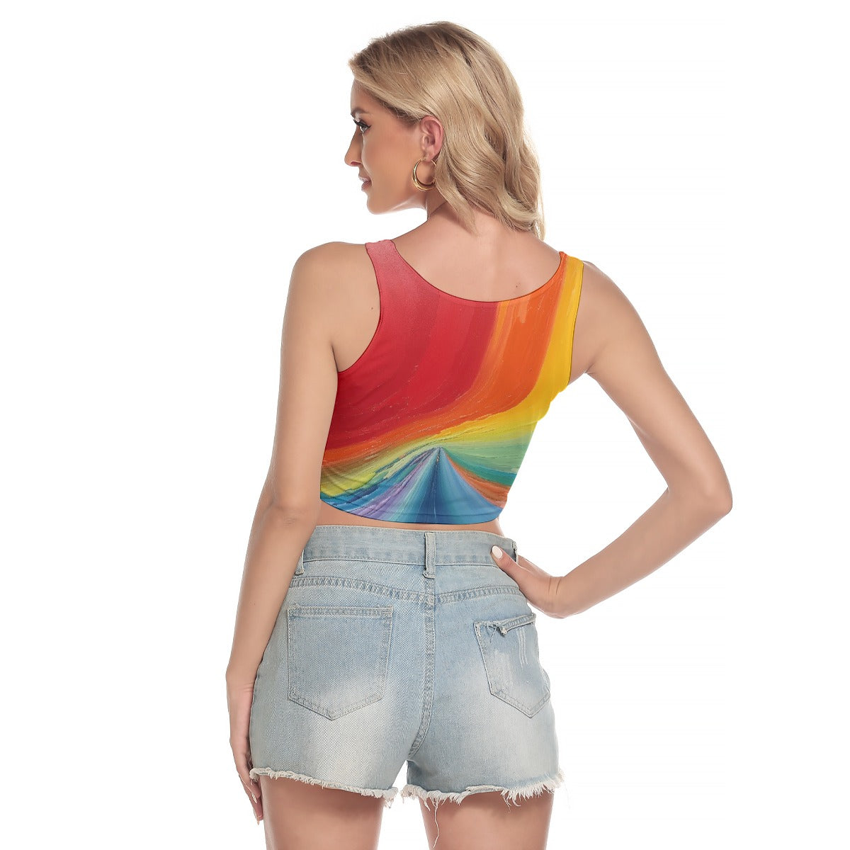 All-Over Print Women's Sport Crop Tank Top