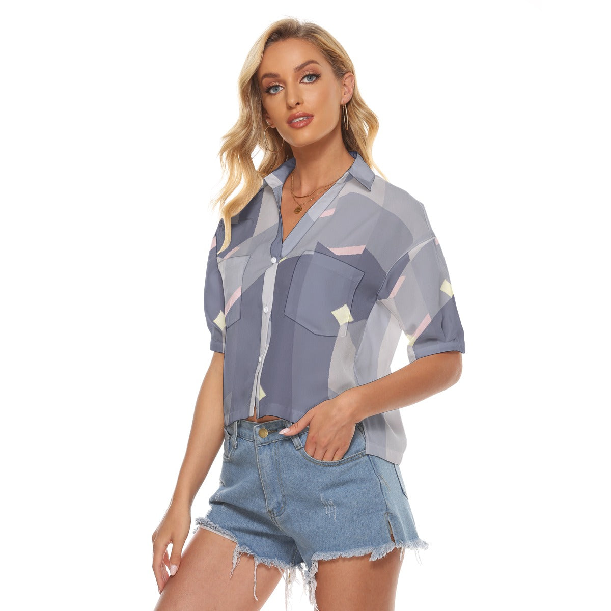 All-Over Print Women's V-neck Shirts