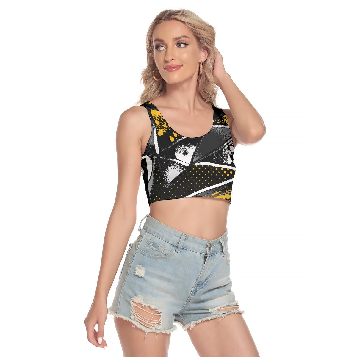 All-Over Print Women's Sport Crop Tank Top