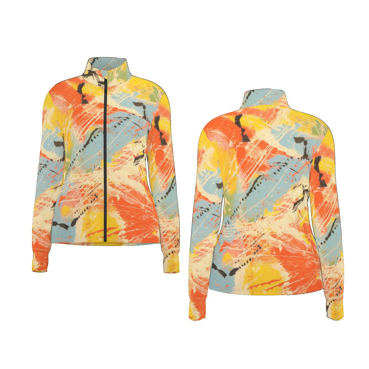 All-Over Print Women's Long Sleeve Thumbhole Jacket