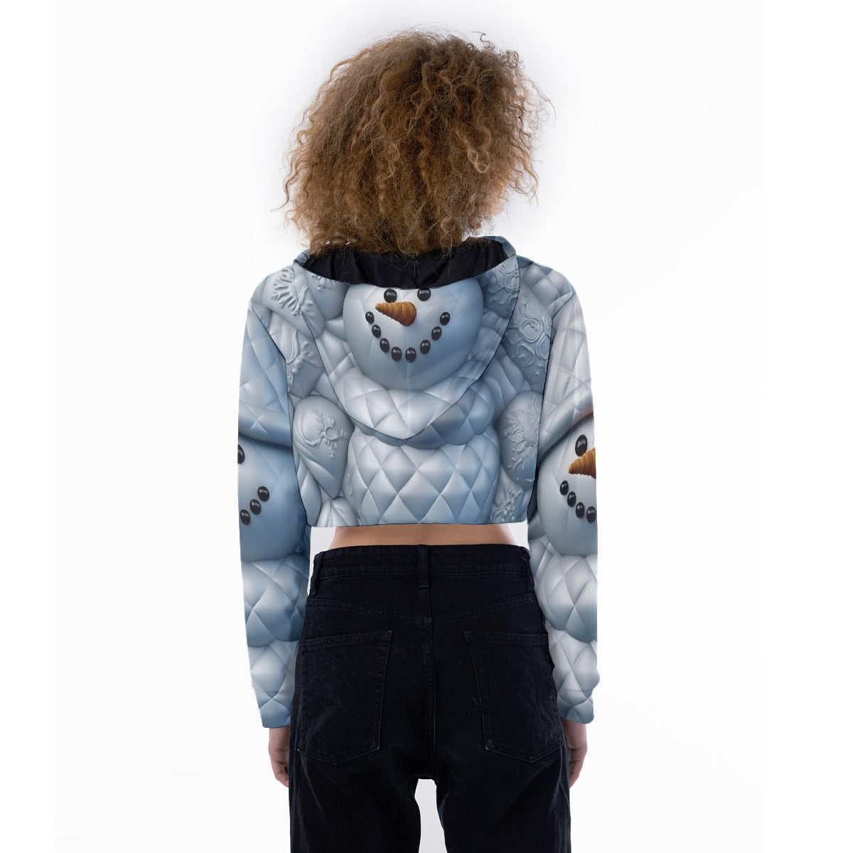All-Over Print Women's Crop Top Hoodie