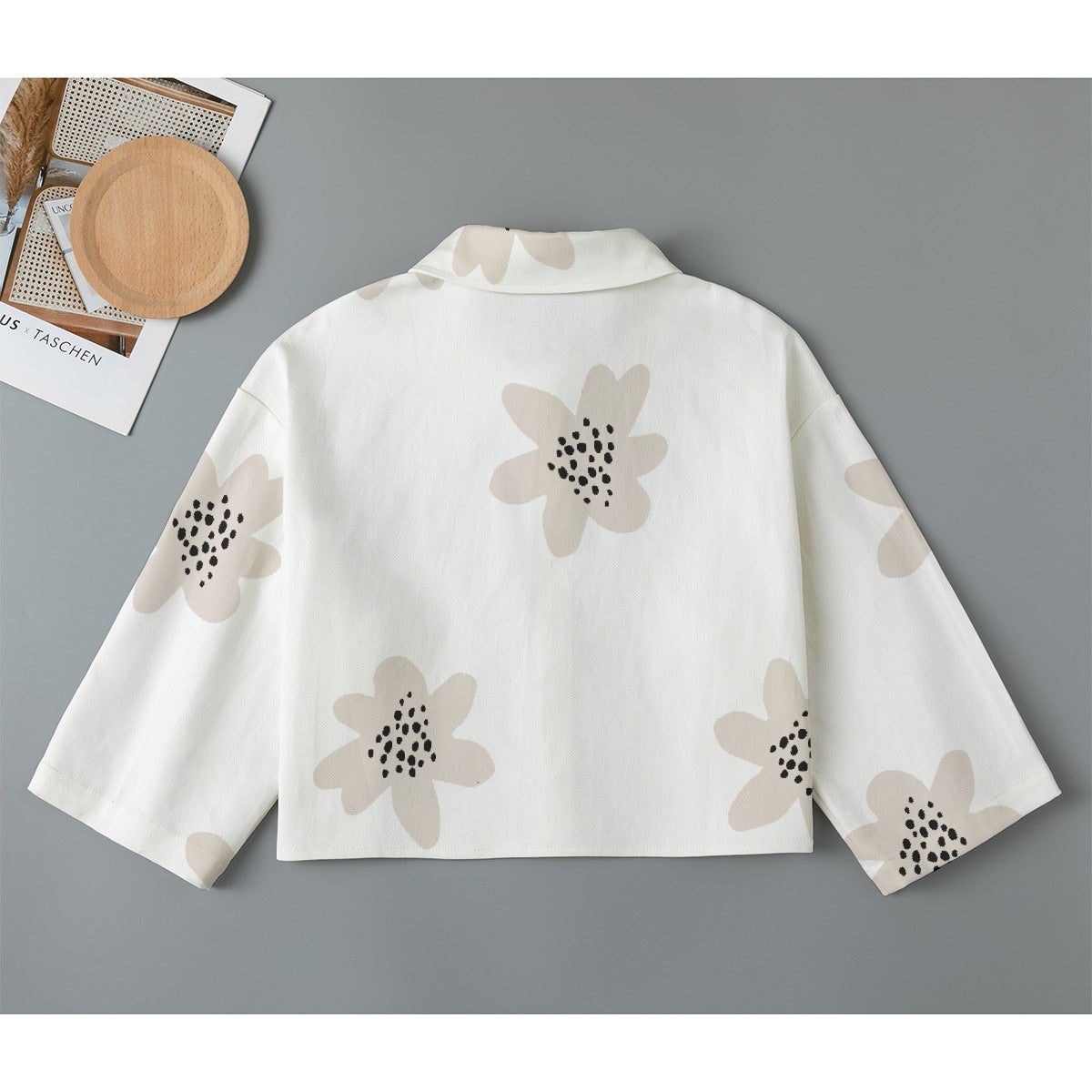 All-Over Print Women's Cropped Jacket | 245GSM Cotton