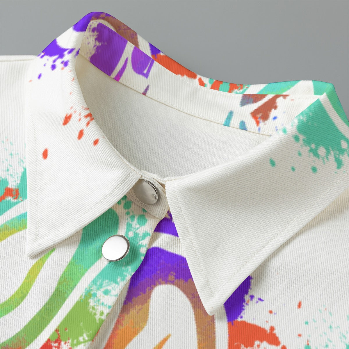 All-Over Print Women's Cropped Jacket | 245GSM Cotton