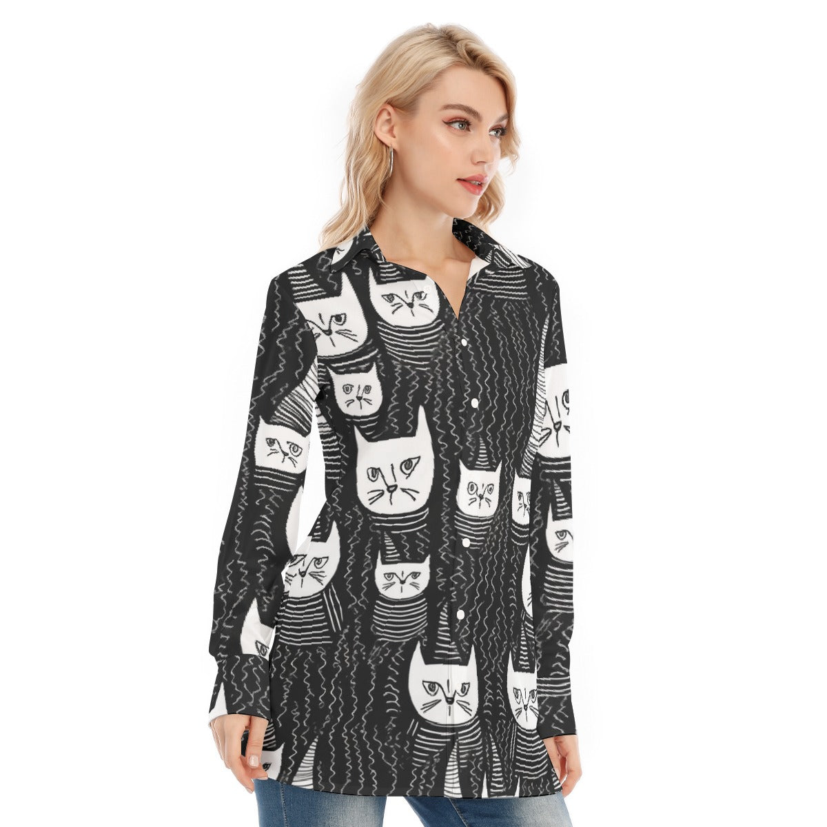 All-Over Print Women's Long Shirt