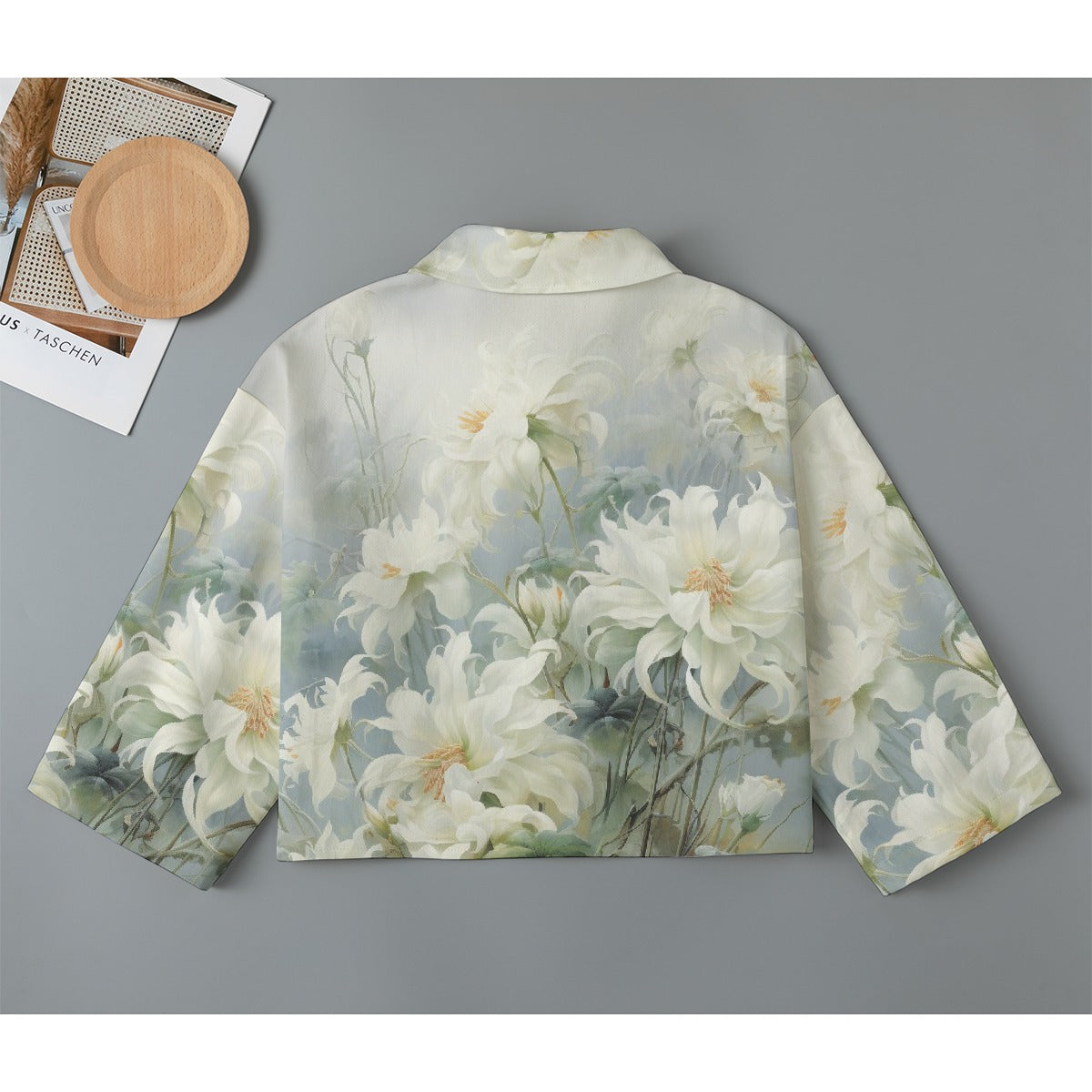 All-Over Print Women's Cropped Jacket | 245GSM Cotton