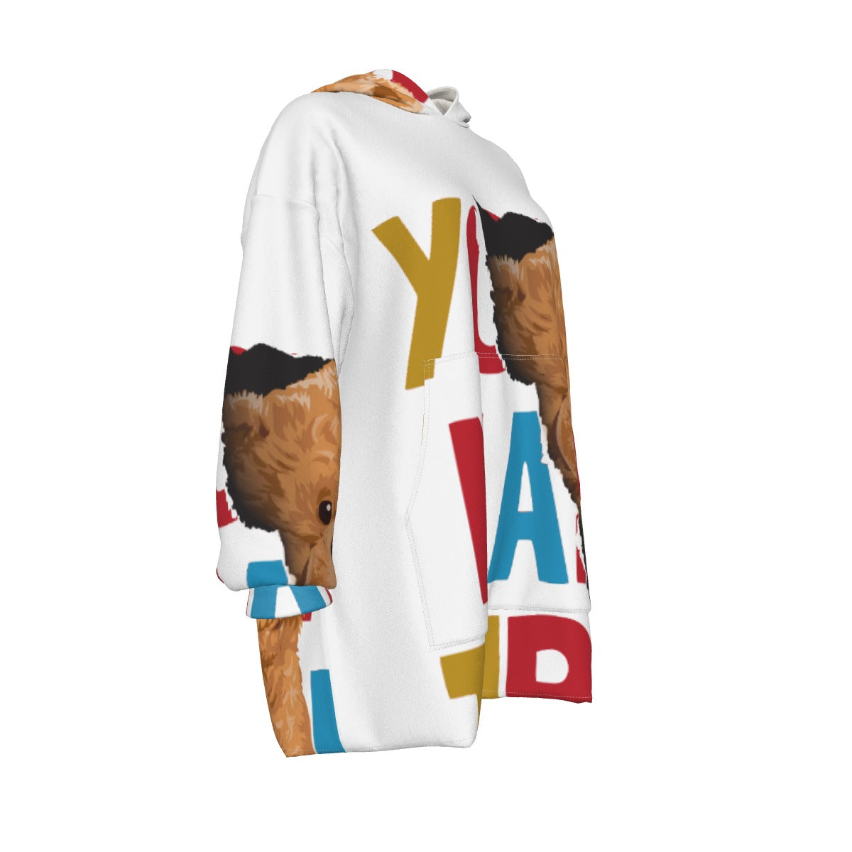 All-Over Print Women's Sherpa Fleece Hoodie Blanket