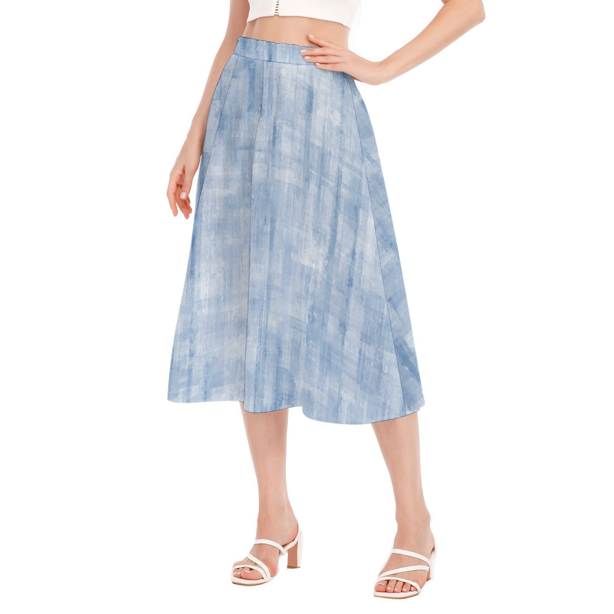 All-Over Print Women's Long Section Chiffon Skirt