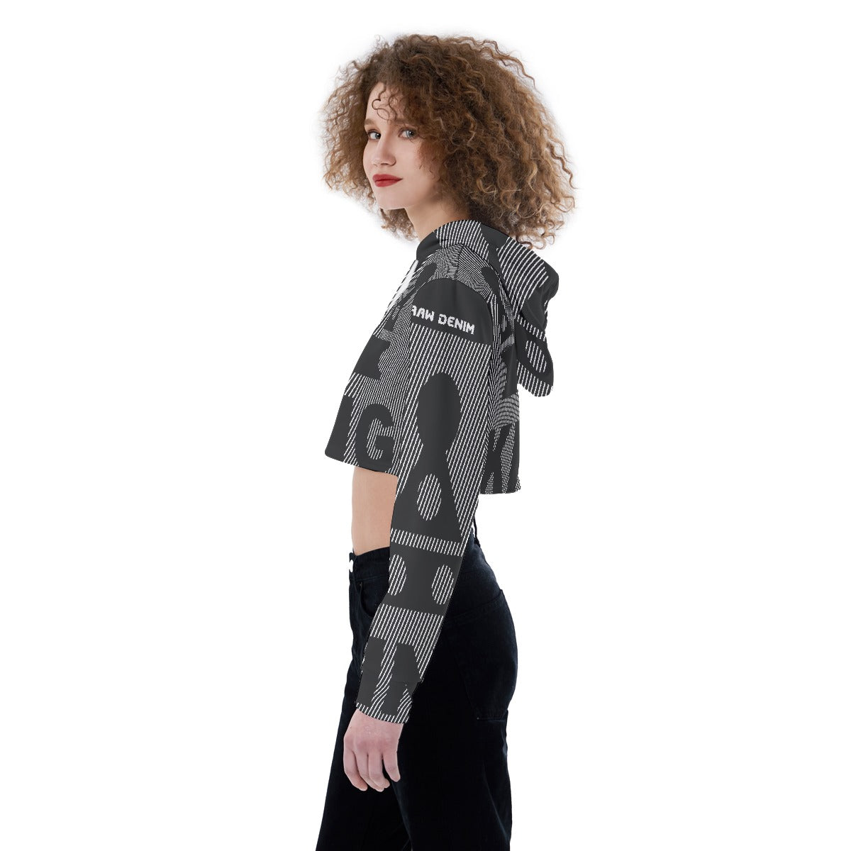 All-Over Print Women's Crop Top Hoodie