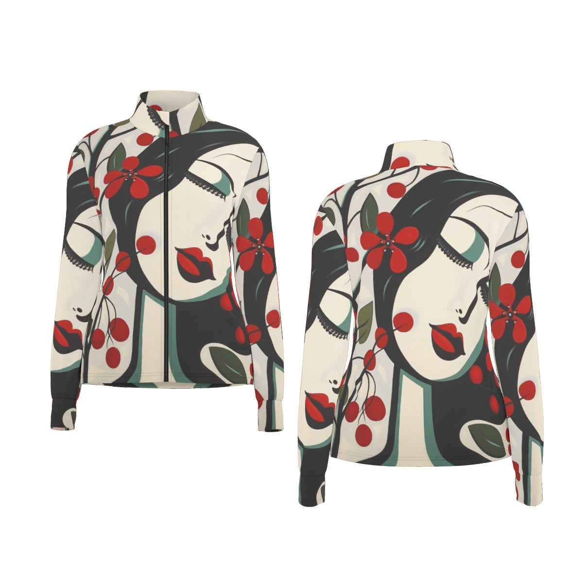 All-Over Print Women's Long Sleeve Thumbhole Jacket