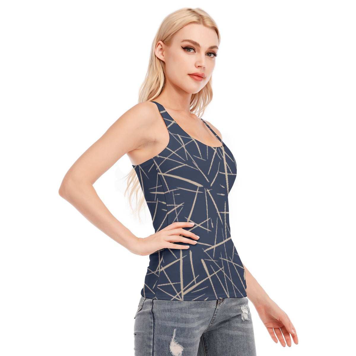 All-Over Print Women's Racer Vest | 190GSM Cotton