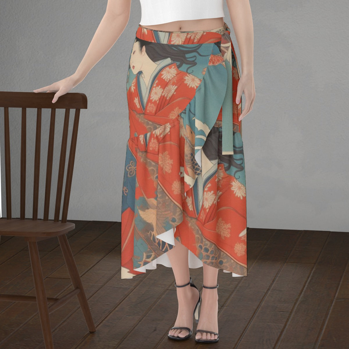 All-Over Print Women's Wrap Skirt